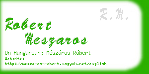 robert meszaros business card