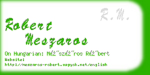 robert meszaros business card